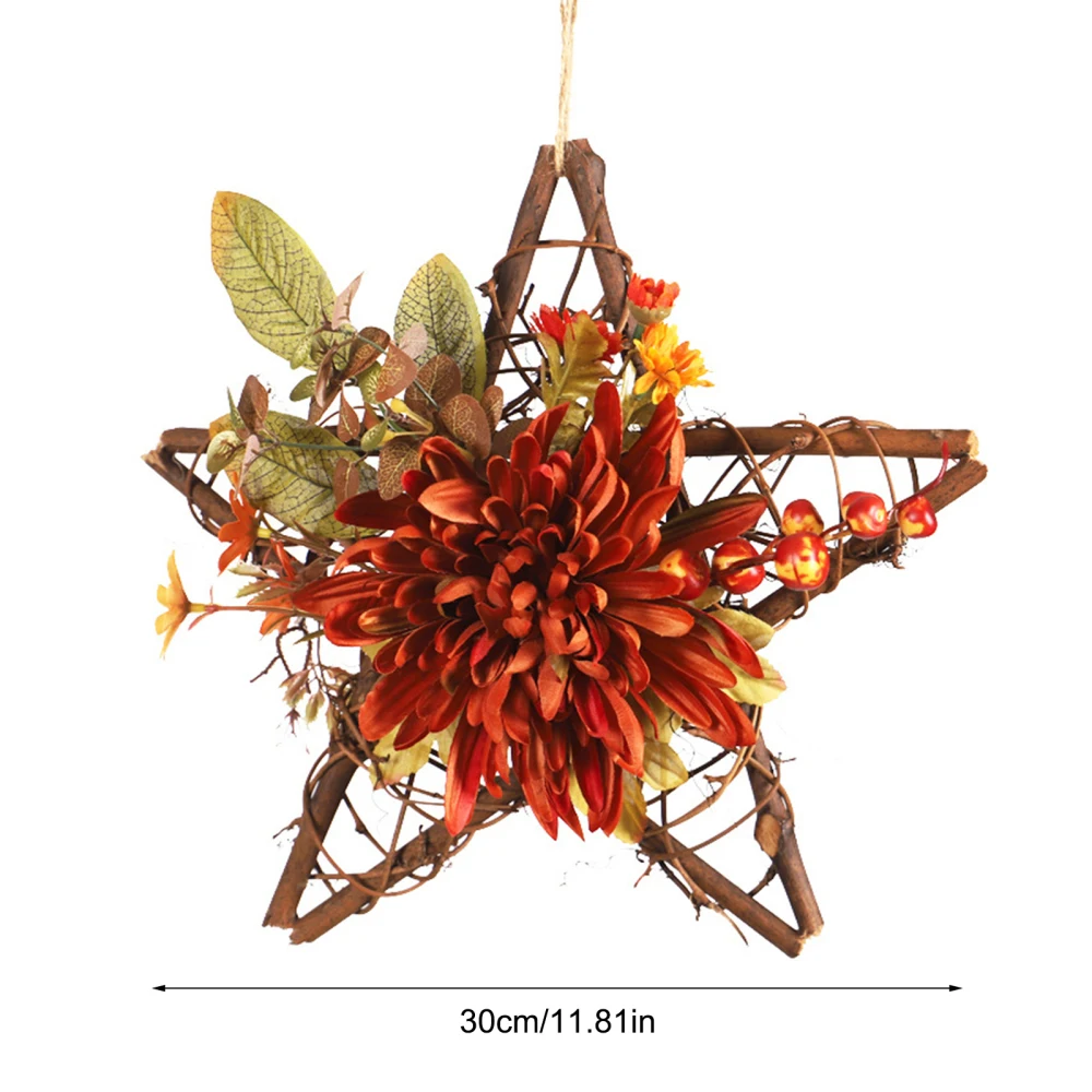 Настенное украшение в виде пентаграммы искусственный венок для дома модные