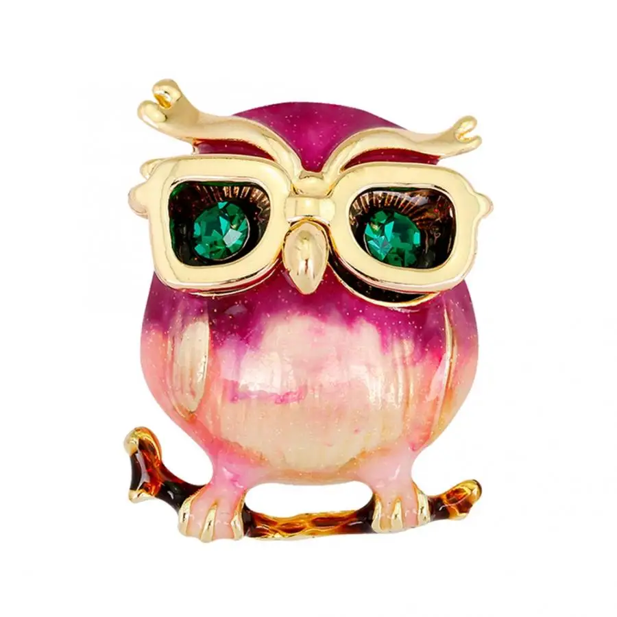 Женская милая маленькая брошь в форме совы модная из сплава для одежды сумки с
