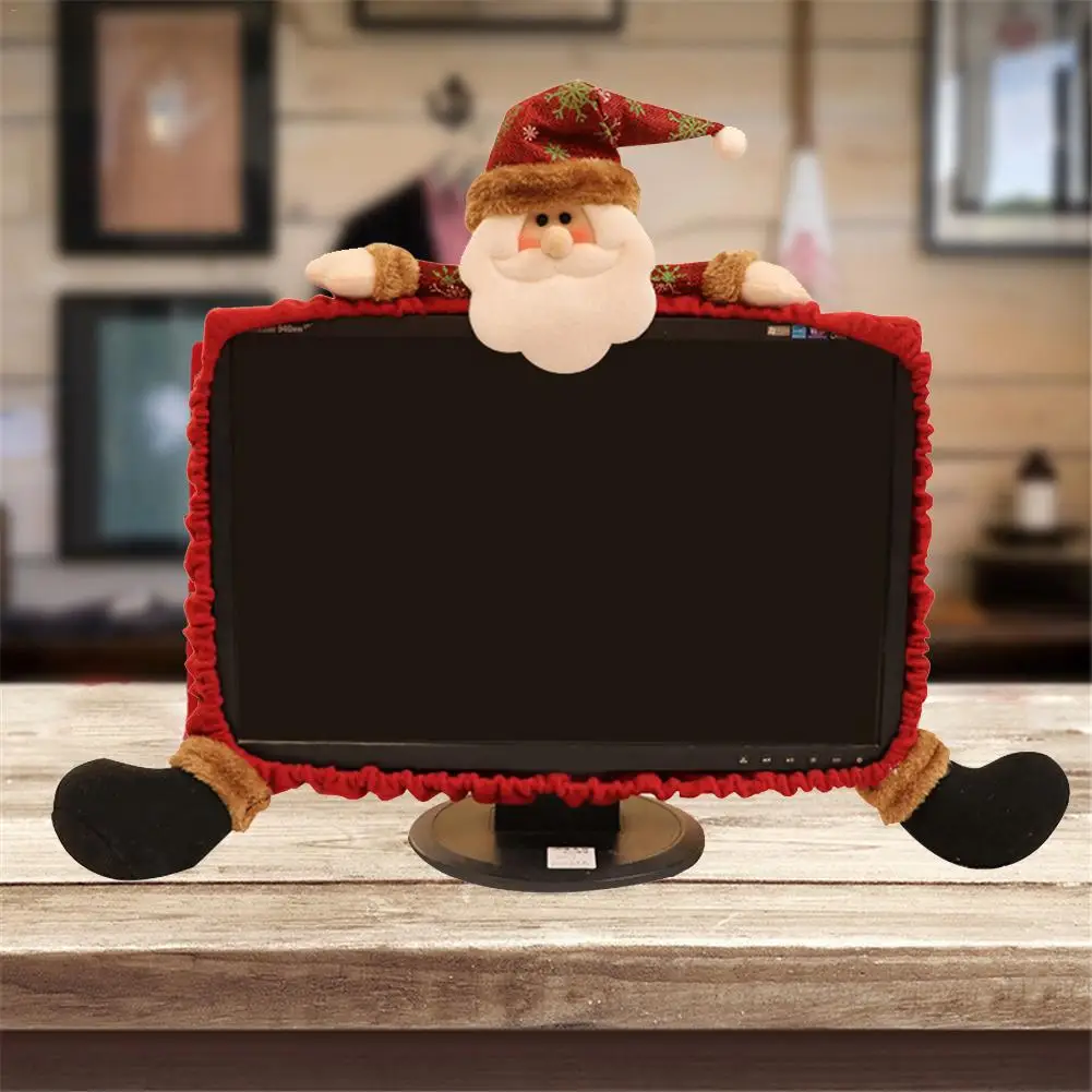 Рождественский компьютерный ЖК монитор защита края экрана Декор праздничные