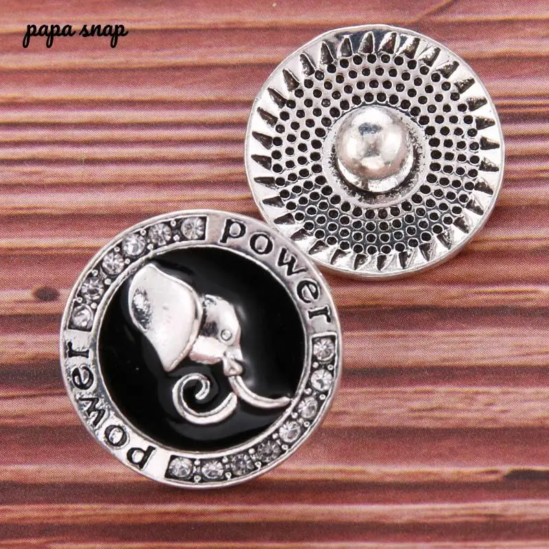 10 шт./лот Новинка оснастка ювелирные изделия милый слон 18 мм кнопки металлические