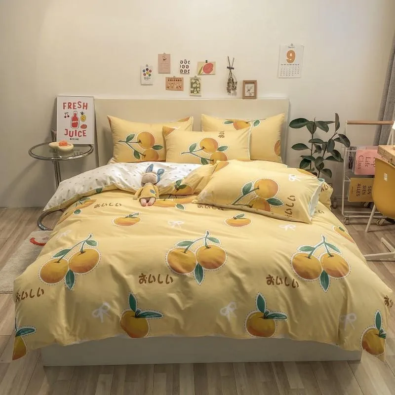 

500TC Cotton Children Duvet Cover Set Twin Queen Russian Family size Ultra Soft Rainbow Bedding Set Bed sheet Pillowcases