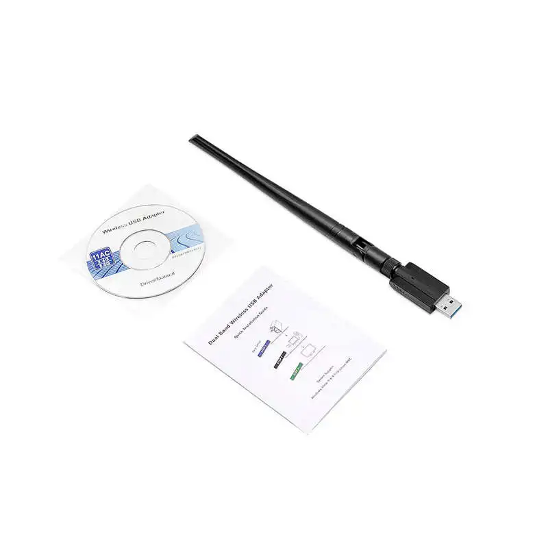 Usb 3 0 Wifi адаптер Ac 1200 Мбит/с 5G/2 4G двухдиапазонный ключ беспроводной сетевой с 5Dbi