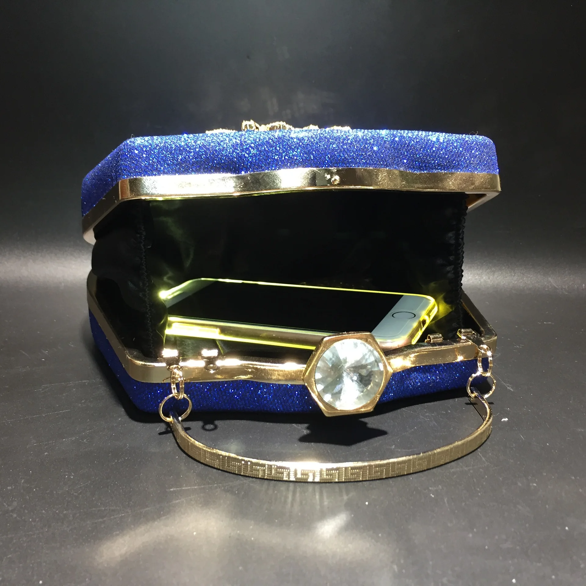 

Women Gemstone Gold Bags 2020 Rhinestone Diamond Handbags Designer Shoulder Crossbody Luxury Clutch Purse Evening Bags Clutches