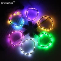 3 5 10pieces holiday led string light copper wire fairy lights lr44 battery powered copper wire garland light decor home wedding