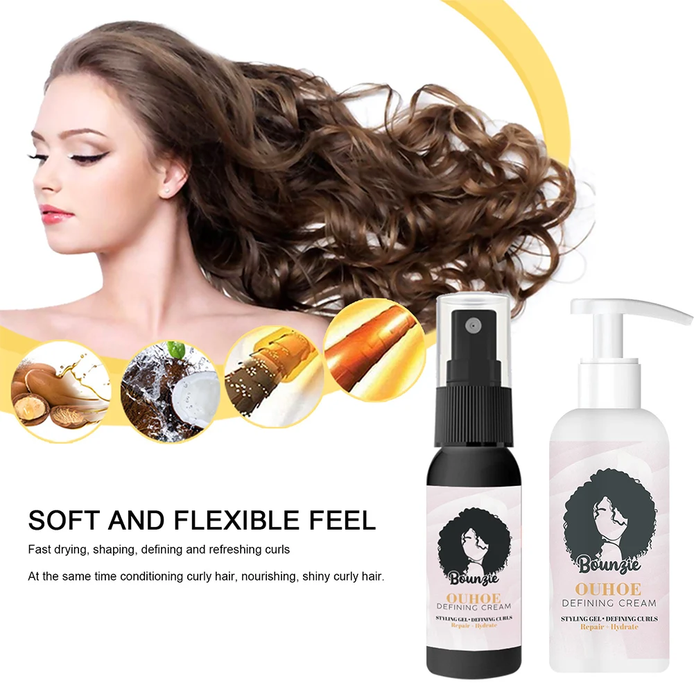 

50ml Curly Hair Care Set Nourish and Moisturize Hair Dryness and Damaged Care Curly Hair Styling Set Hair lightener Hair powder