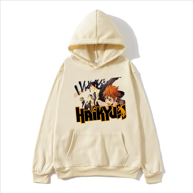 

2020 Japan Haikyuu Anime Hoodedes Cosplay Women Men Harajuku Sweatshirt Karasuno High School Pullover Hooded Jacket Sportswear