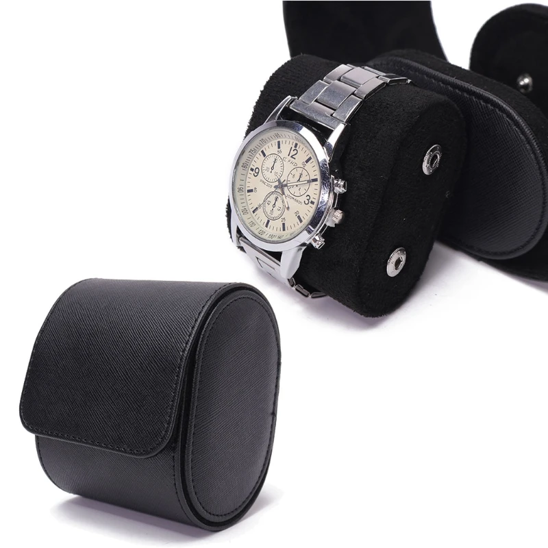 

N0HE Women or Men Single Watch Case Watch Gift Box for Christmas Anniversary Birthday(Black)