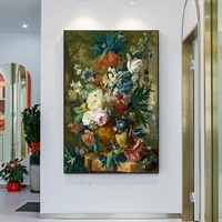 classical flowers canvas paintings on the wall art posters and prints flowers in vase canvas art pictures home decoration