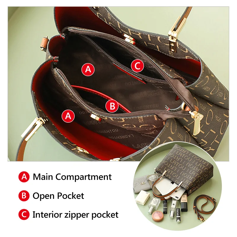 LAORENTOU женская сумка-мессенджер из ПВХ модная офисная сумка с логотипом LRT через