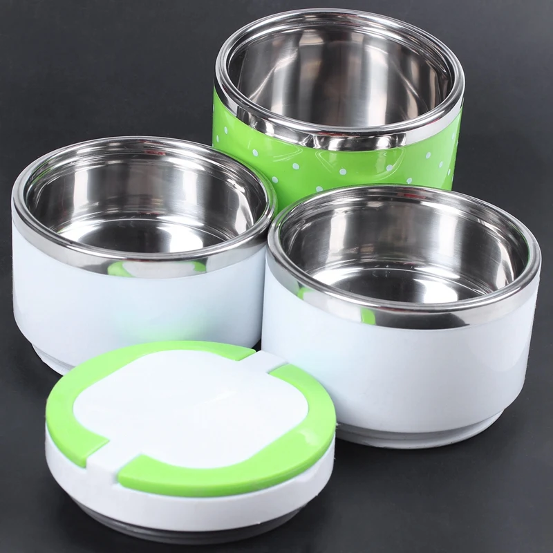 BEST3Layers тепловой бенто Ланч бокс термос для еды из нержавеющей стали изоляционный