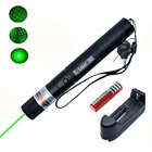 Мощная охотничья Зеленая лазерная указка 532 нм, мощный лазер с регулируемым фокусом и лазерной ручкой