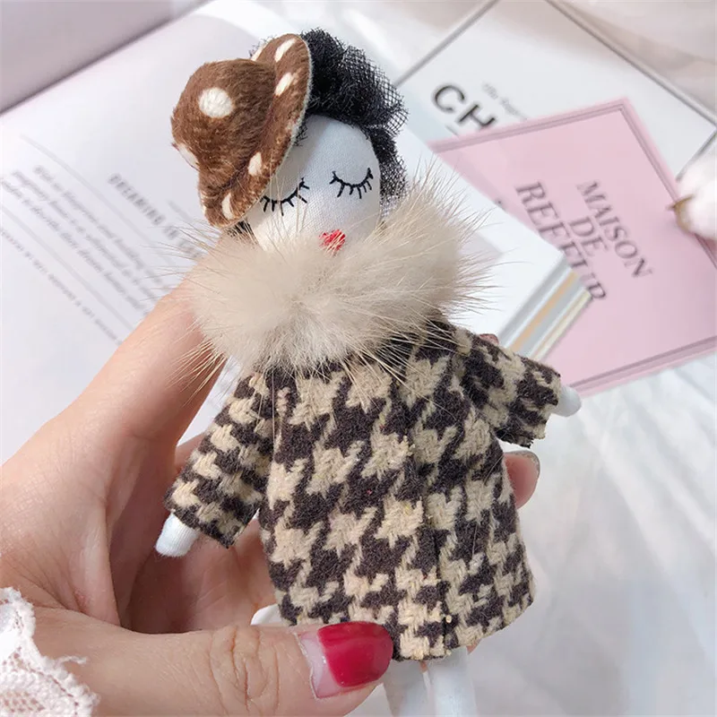 Роскошный модный женский брелок ручной работы из натурального меха норки Сумка с