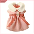 Теплая шерстяная одежда для собак, зимнее платье принцессы чихуахуа, платье для кошек, одежда для домашних животных, платье для маленьких собак, одежда для чихуахуа, Бишон, костюмы для собак