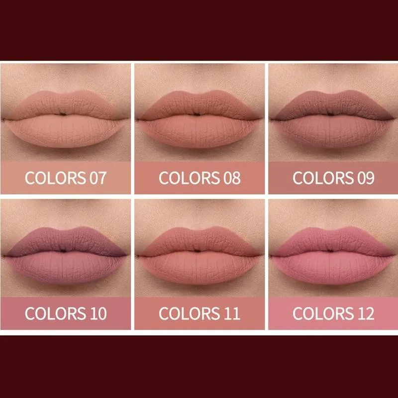

1pcs Velvet Lip Glaze Matte Lipstick Set Waterproof Lip Moisturizing Makeup Coametic Lipstick Lasting Women Long Tint Tubes F6G3