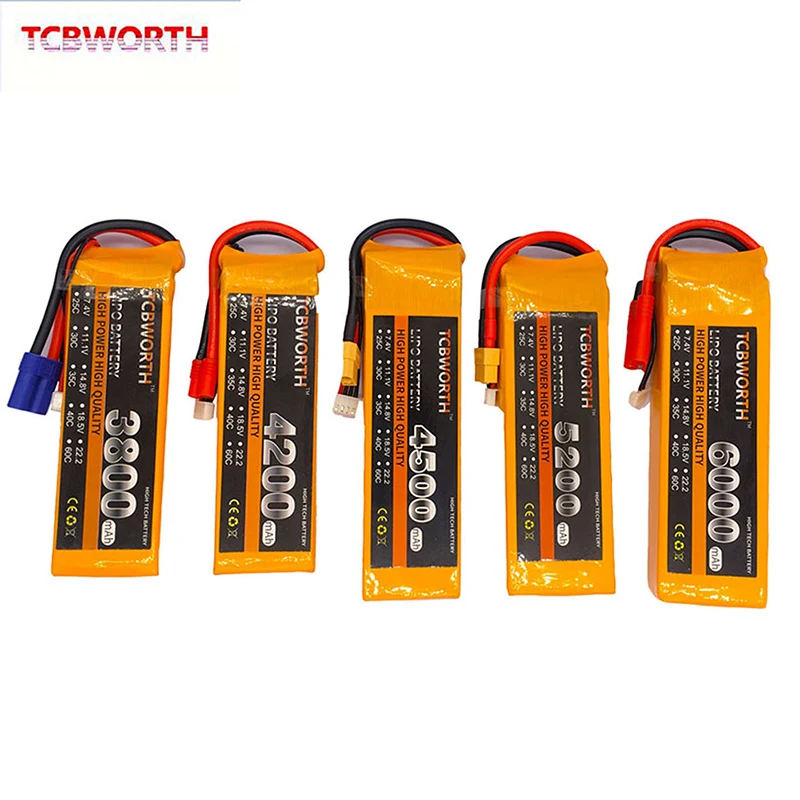 Аккумулятор LiPo 3S 11 1 В 3000 мАч 3300 3500 4200 25C 35C60C для радиоуправляемого квадрокоптера