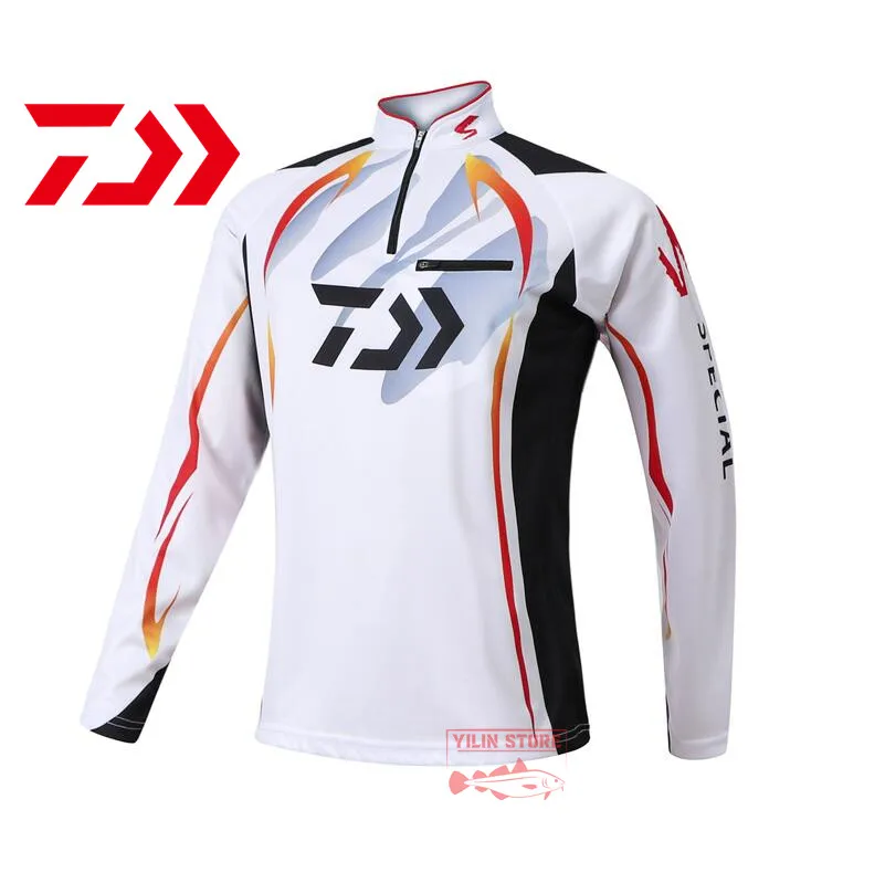 

2021 Daiwa Shirt Outdoor Sports Fishing Clothing Men Fishing Shirts Long Sleeve Breathable Quick Drying Hooded Fishing Clothes