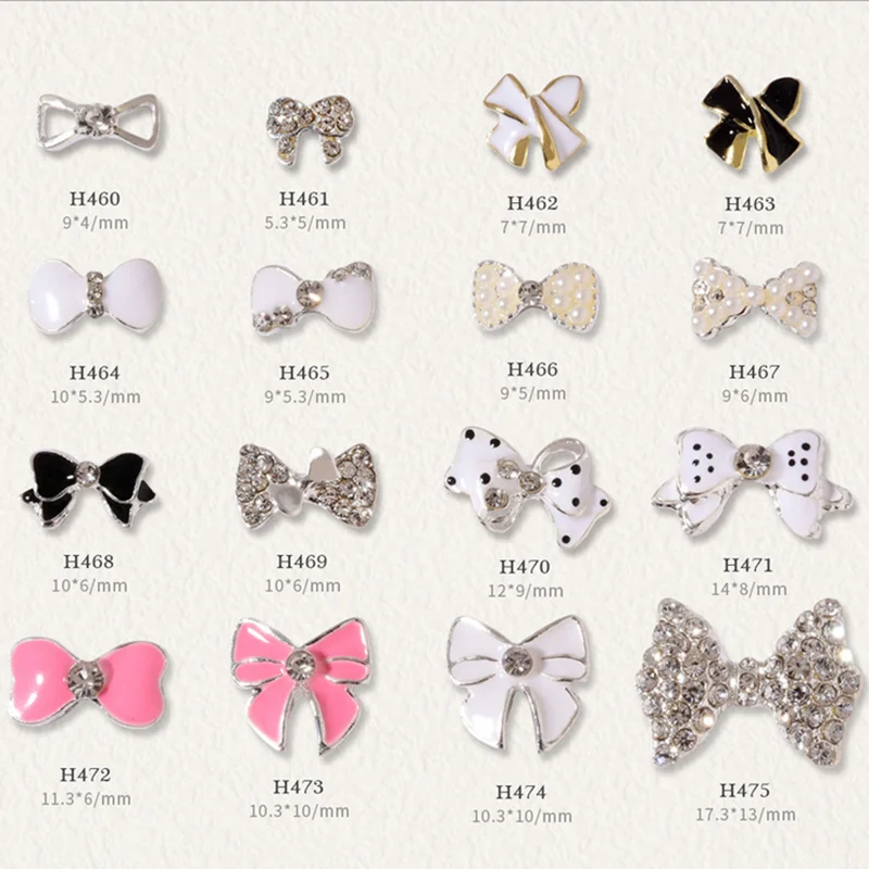 

10 шт., галстуки-бабочки для ногтей