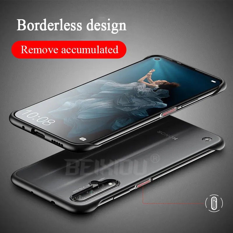 Чехол для Huawei Honor 20 S матовый безрамный чехол телефона Pro без оправы ударопрочный