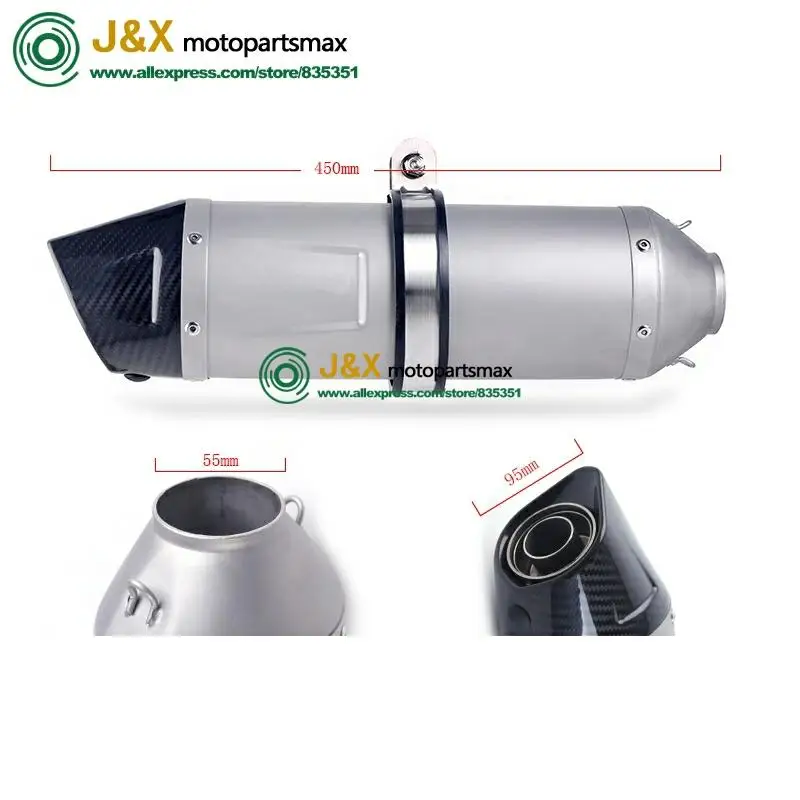 

Motorcycle Full Exhaust Escape System Modifid adapter Link middle bend pipe Slip-on for kawasaki Ninja ZX-6R ZX6R 2008-2014