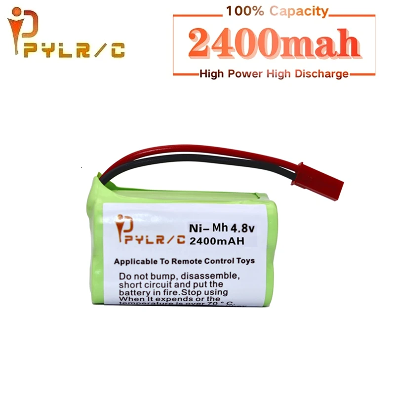 

(JST Plug) 4.8V 2400mah NIMH Battery For Rc toys Cars Boats Tanks Robots Guns AA NI-MH Battery 4.8V Rechargeable Battery Pack