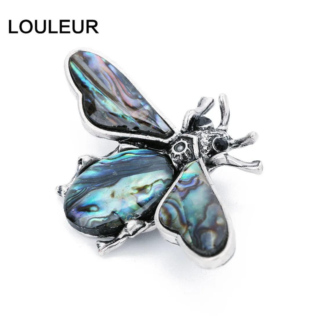 LOULEUR, модный пчелиный натуральный камень, жемчужный кулон в виде раковины абалона, двойное использование, подвеска, ювелирные изделия, изготовление для женщин