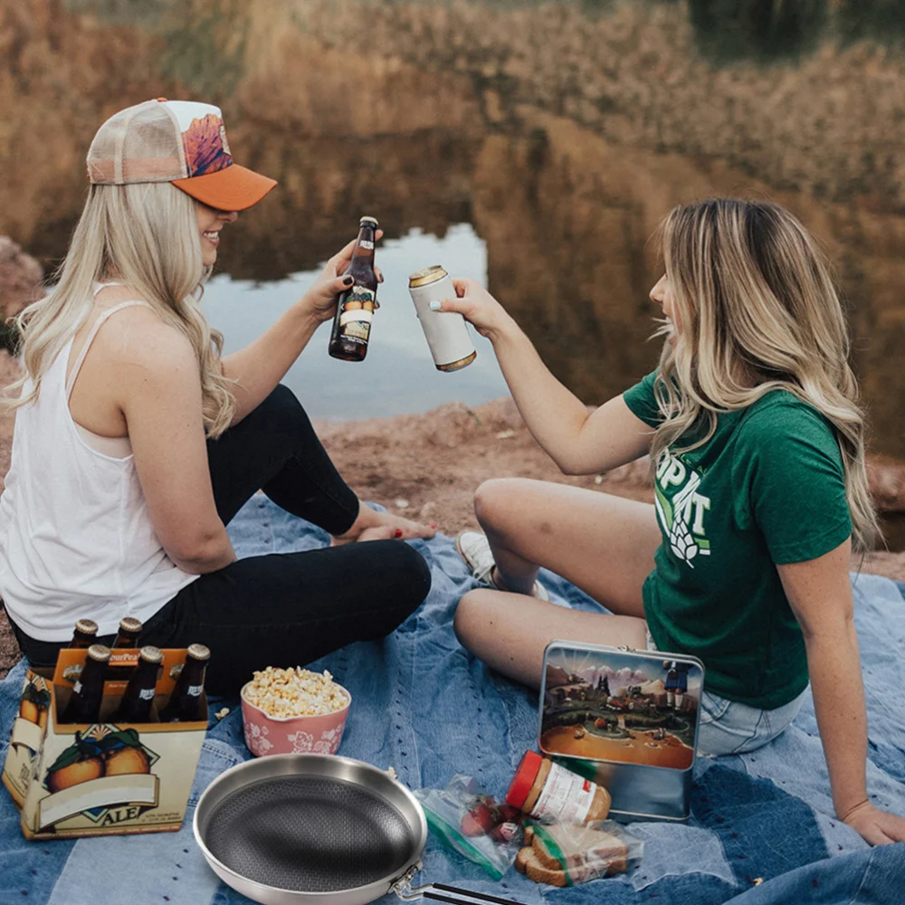 

Folding Handle Outdoor Frying Pan Camping Picnic Backpacking Frying Pans