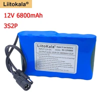 liitokala high quality 18650 battery 12v 6800mah rechargeable lithium battery pack charging power bank for gps car camera