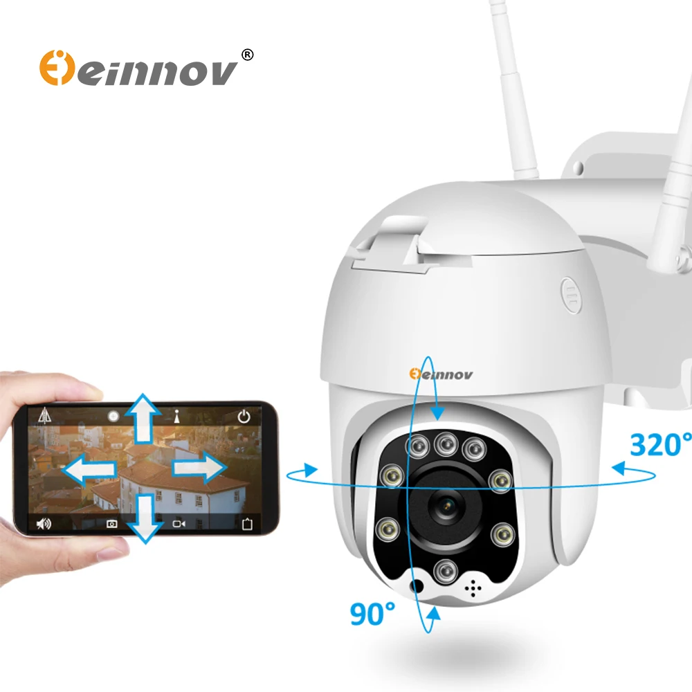 

1080P PTZ IP Camera Outdoor Wireless Security Camera Surveillance Camara Wifi Two Way Audio CCTV Full Color Night View HD