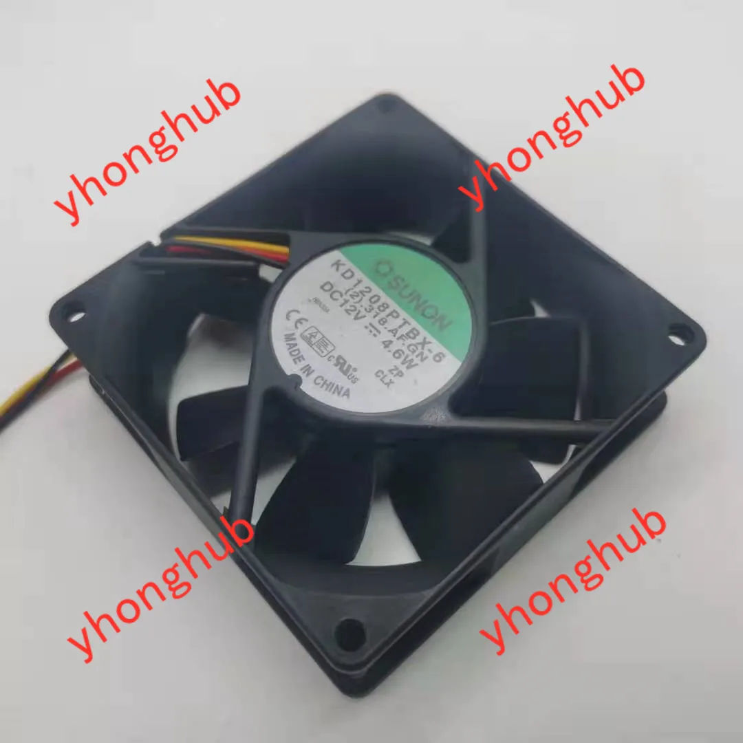 SUNON KD1208PTBX-6 (2).318.AF. GN DC 12V 0.38A 80x80x25 мм 3-проводной Вентилятор охлаждения сервера