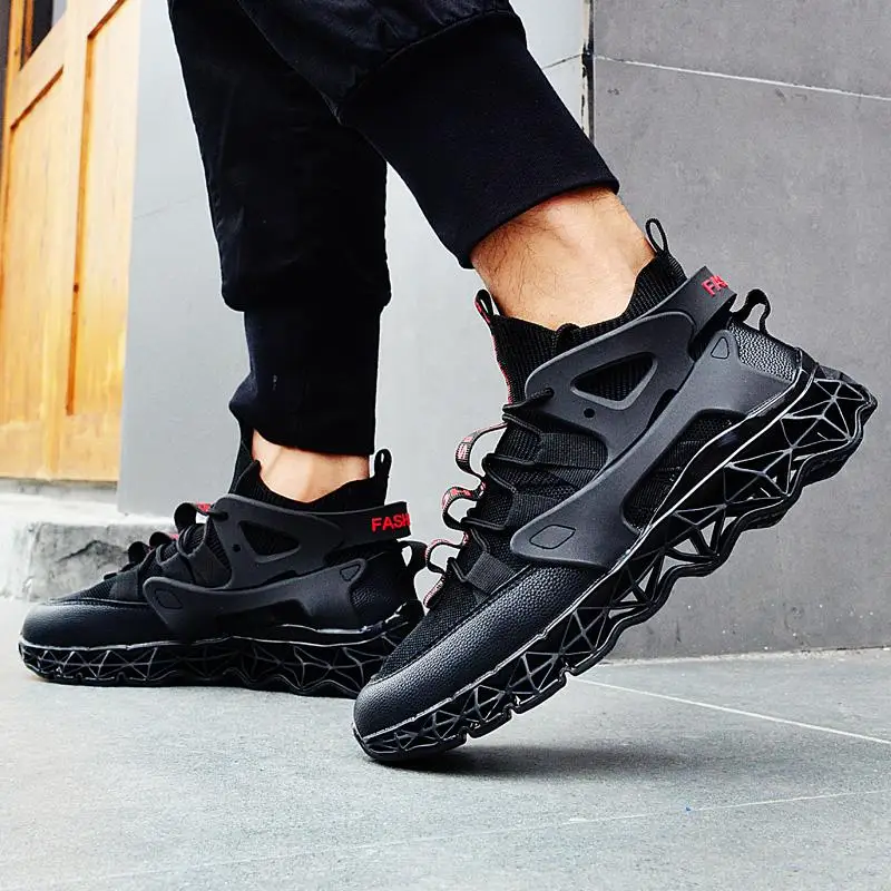 

2021 Fashion Blade Casual Running Shoes for Man Ture Sneakers Men's Mesh Breathable Sport Flying Woven New Tide Shoes Sneakers