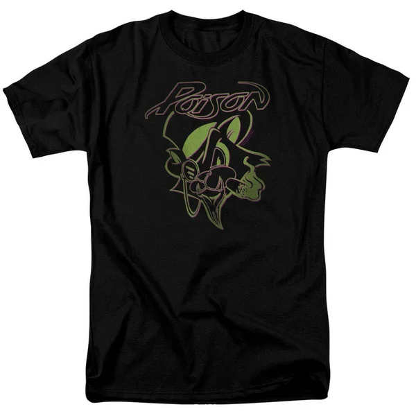 

Poison T-Shirt Cat Logo Black Tee
