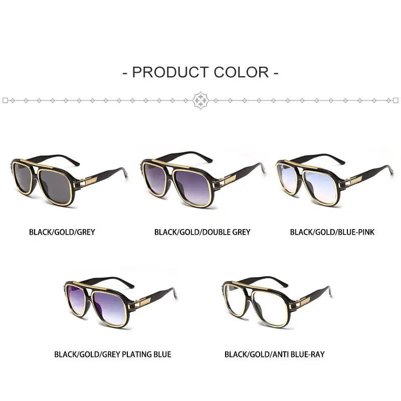 

2021 Vintage Square Sunglasses for Men Steampunk Retro Brand Design Goggles Sun Glasses Double Beam Personality Eyeware UV400