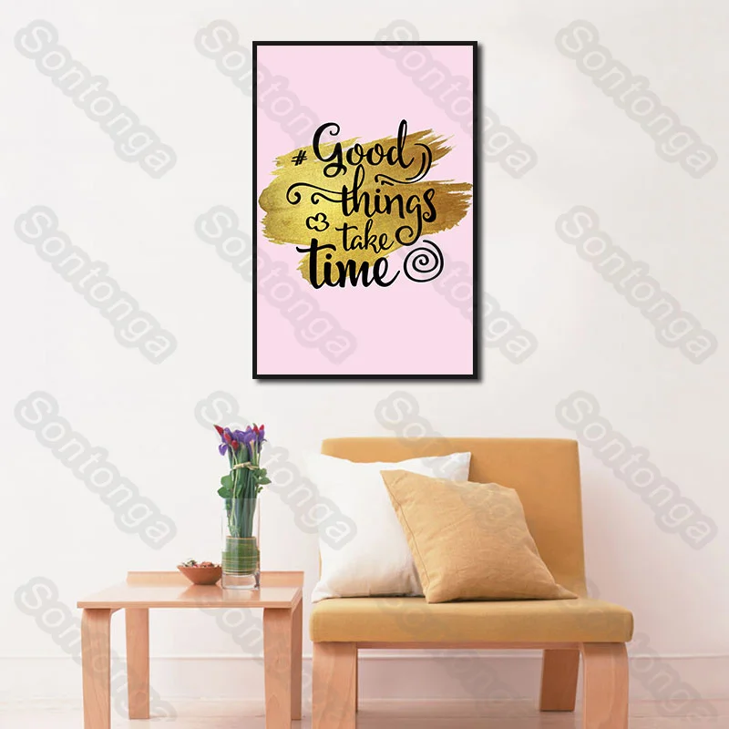 

Nordic Style Castle Flower Letter Art Poster Sofa Simple Bedroom Bedside Canvas Painting Painting Creative Painting 3D Stereo