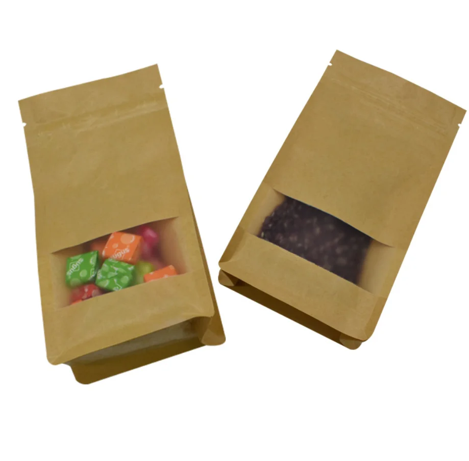 

Пакет для хранения продуктов, крафт-бумага для кофе, зерен, чая, сушеных фруктов, многоразовые пакеты для хранения с термоизоляцией