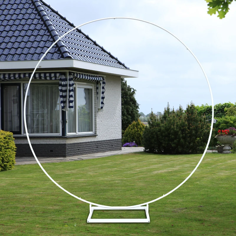 

Wedding Arch Frame Flowers Backdrop Stand Marriage Birthday Parties Balloons Decoration Background Circle Iron Frame