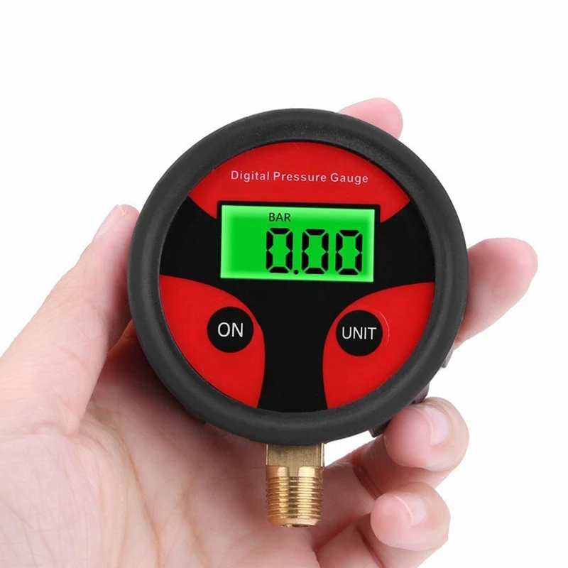 

LCD Tire Pressure Gauge 0-200PSI Digital Tire Inflator Meter with 360 Rotating Head for Motorcycle Car Truck Bicycle