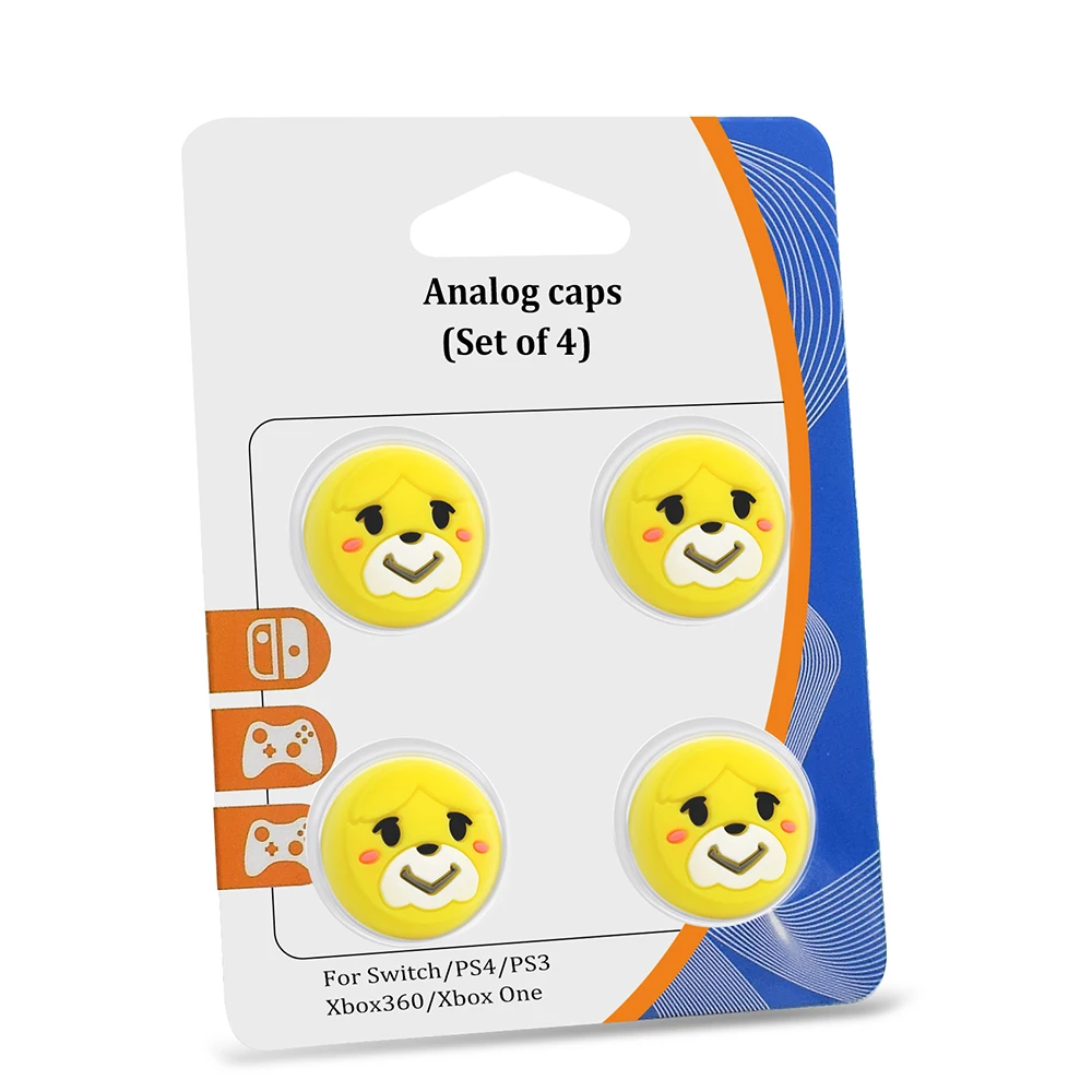 Милый чехол для джойстика девушек колпачок захвата большого пальца контроллер