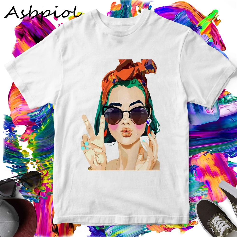 Женская свободная футболка в стиле Харадзюку 100% хлопок новый модный женский топ