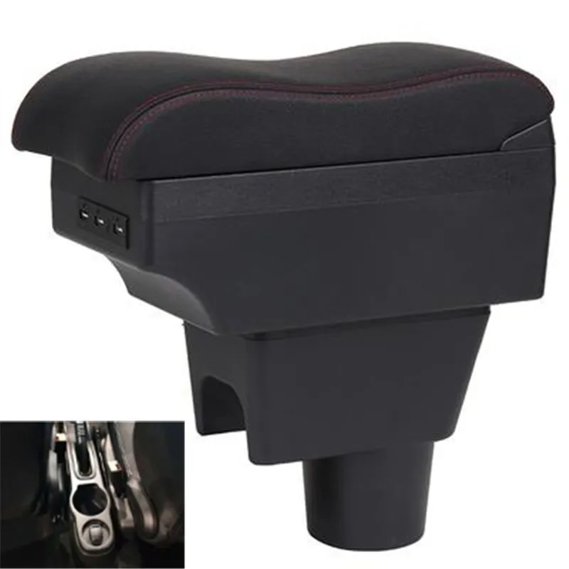 For Renault Duster Armrest Nissan Terrano Car box Center Storage car accessories Interior with USB LED |