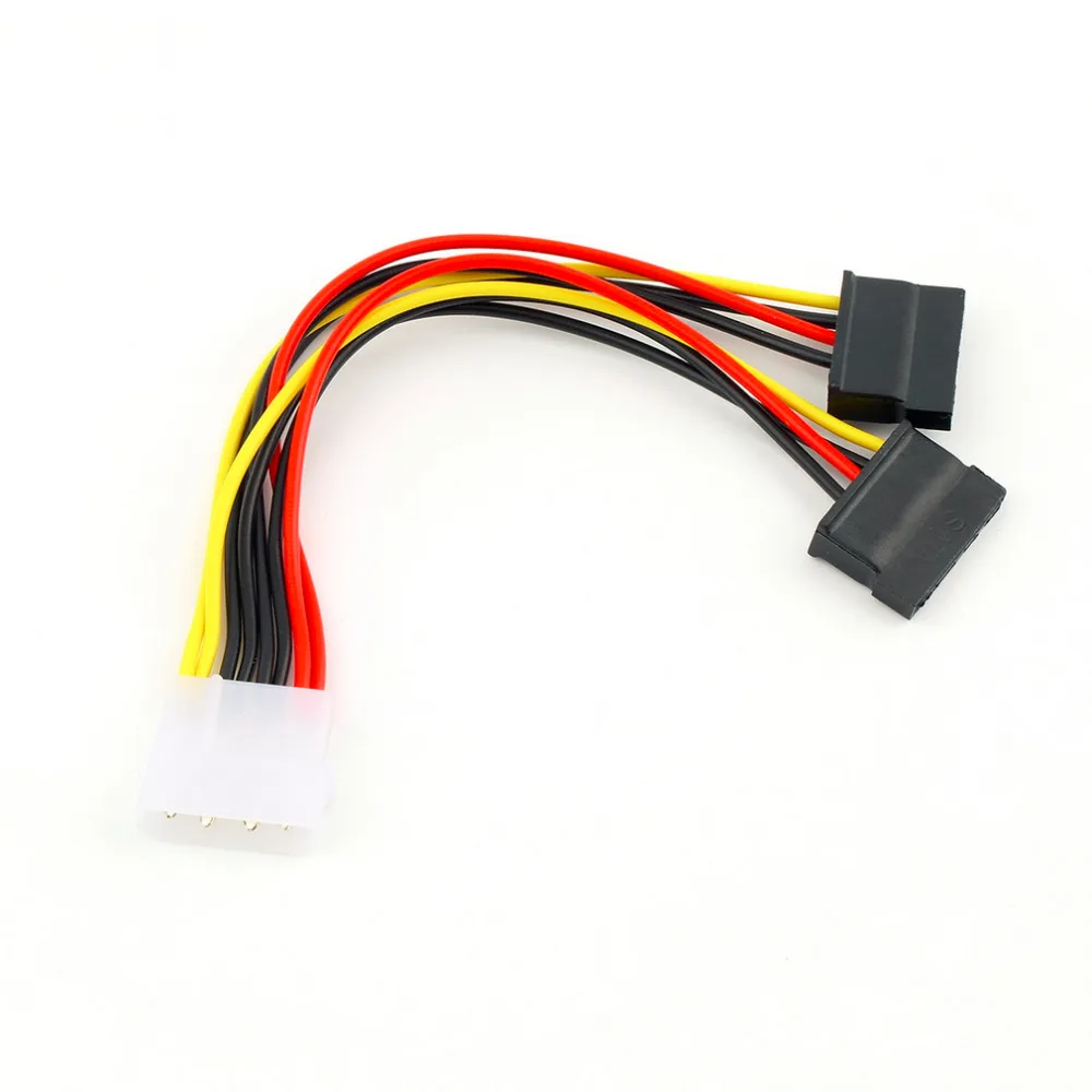 1 шт. Serial ATA SATA 4 Pin IDE Molex до 2 из 15 HDD кабель адаптера питания горячий по всему миру -