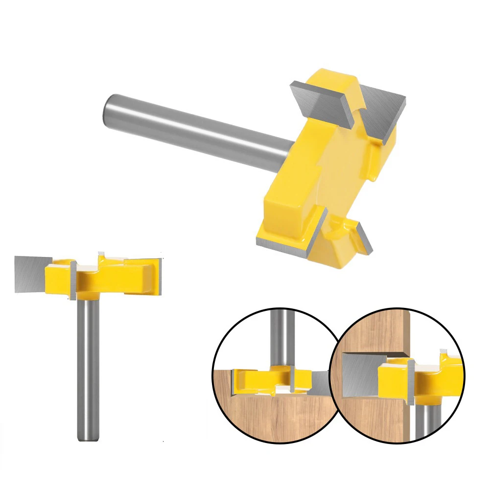 

1/2\\\\\\\" Router Bit Carpenter Carbide CNC Spoilboard Woodworking Yellow+Silver