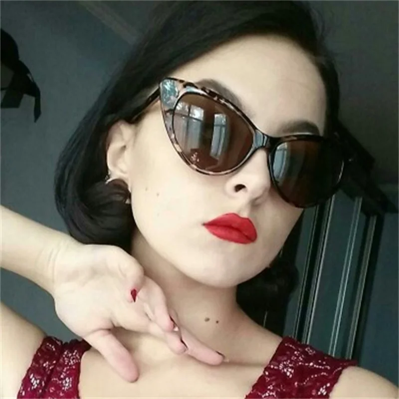 Женские винтажные солнцезащитные очки кошачий глаз брендовые дизайнерские