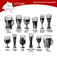beer tumbler clear stamps for scrapbooking card making photo album silicone stamp diy decorative crafts