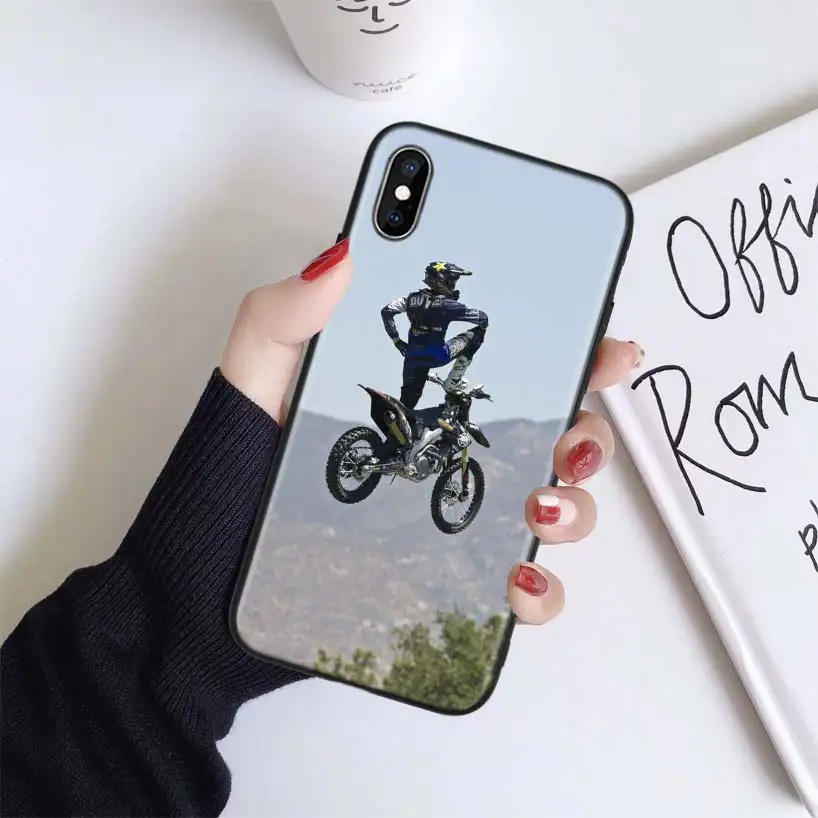 Moto cross dirtbikes чехол для Apple iphone 11 Pro XR XS Max X 7 8 6S Plus 5 5S SE Черный силиконовый чехол для телефона - Цвет: BS030-6