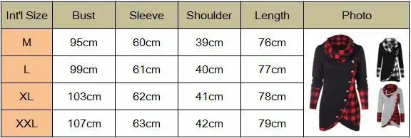 Hot Sale Winter Women Warm Pullover Long Sleeve Plaid Sweatshirt Tops Dress Casual Ladies Hoodies Sweatshirt Irregular Hem