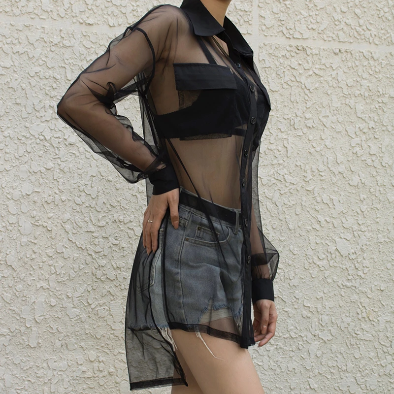 Ins/Новинка лета сексуальное модное свободное Женское пальто в стиле Харадзюку