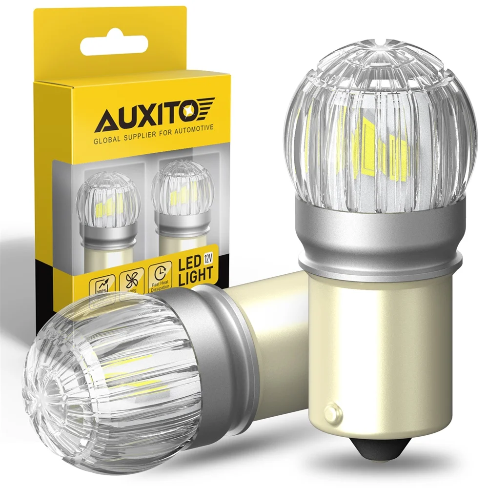 

AUXITO 2Pcs 1156 Ba15s LED Bulb 3030 SMD P21W S25 7506 LED Lamp for Car Parking Position Backup Reverse Light DRL 6000K White