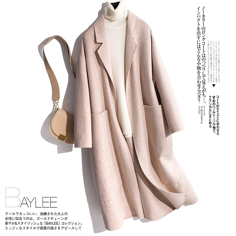 Новое шерстяное пальто женская свободная версия осенне зимняя куртка