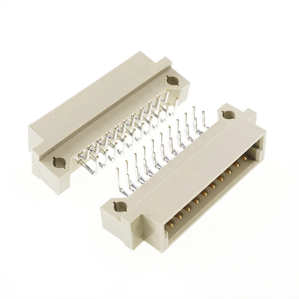 5Pcs DIN 41612 Connector 2 Rows 20 Pin Din Plug Header Male Pins Right Angle Through Hole 2x10 20Pin Pitch 2.54mm DIP | Обустройство
