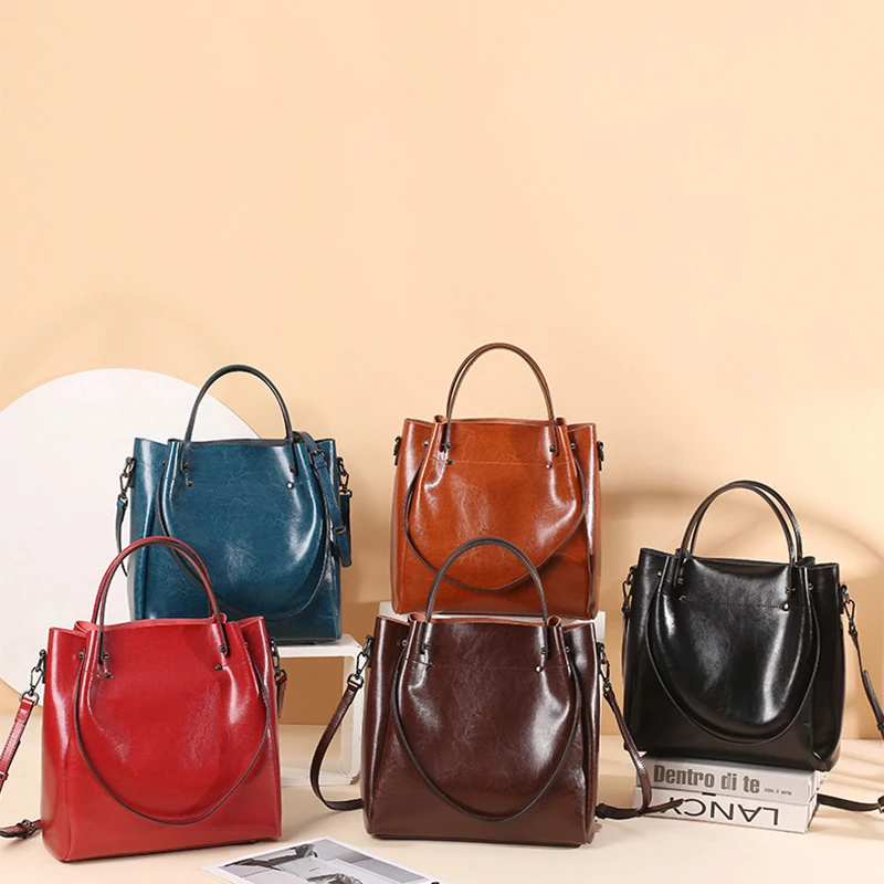 Роскошные дамские сумочки REALER из кожи качественная кожаная сумка через плечо